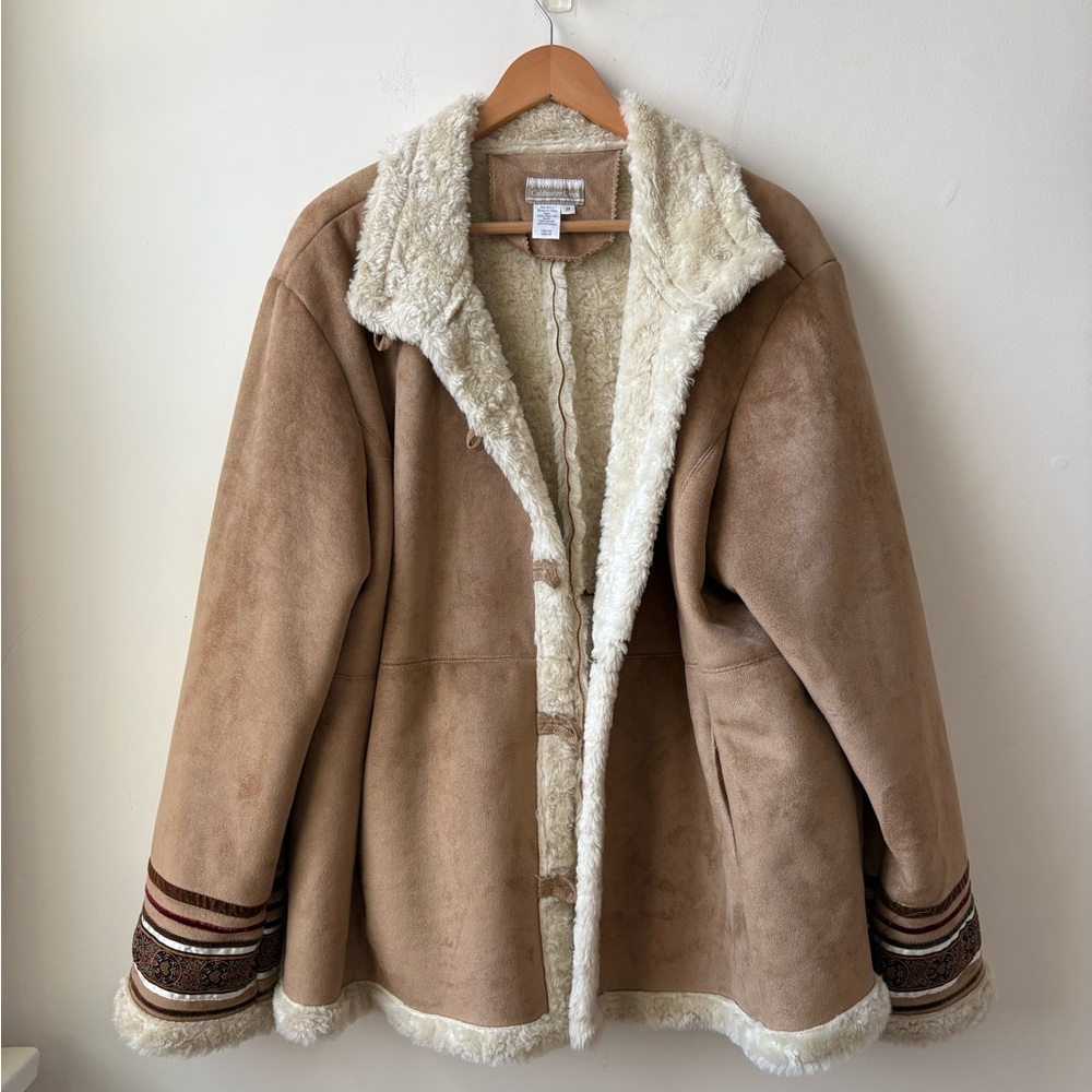 Y2K Faux Suede Shearling Jacket - Picture 7 of 13
